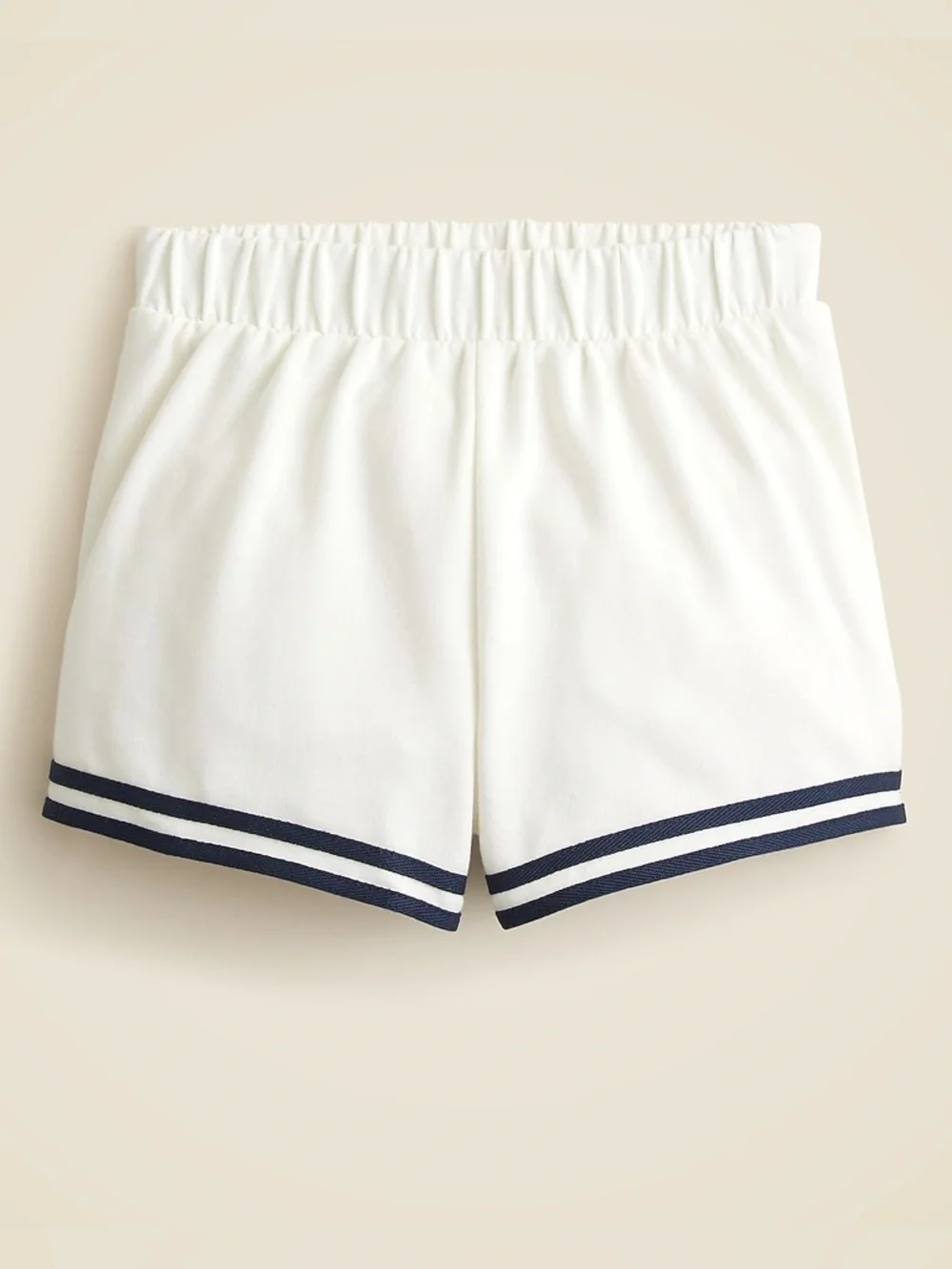 J.Crew Girls’ Navy French Terry Lady Jacket/Sailor White Pull-On Terry Short—6